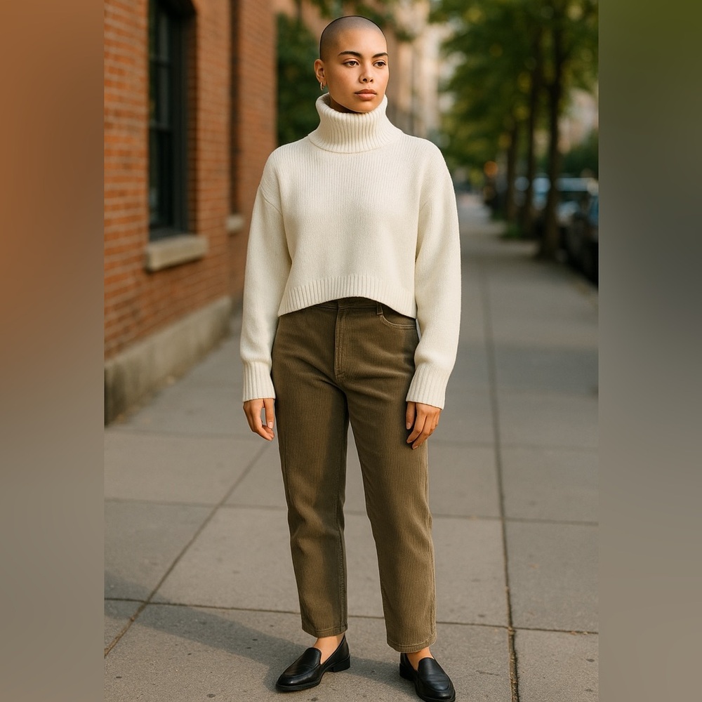 NWT Old Navy Gap Cropped Shaker-Stitch Turtleneck Sweater XS